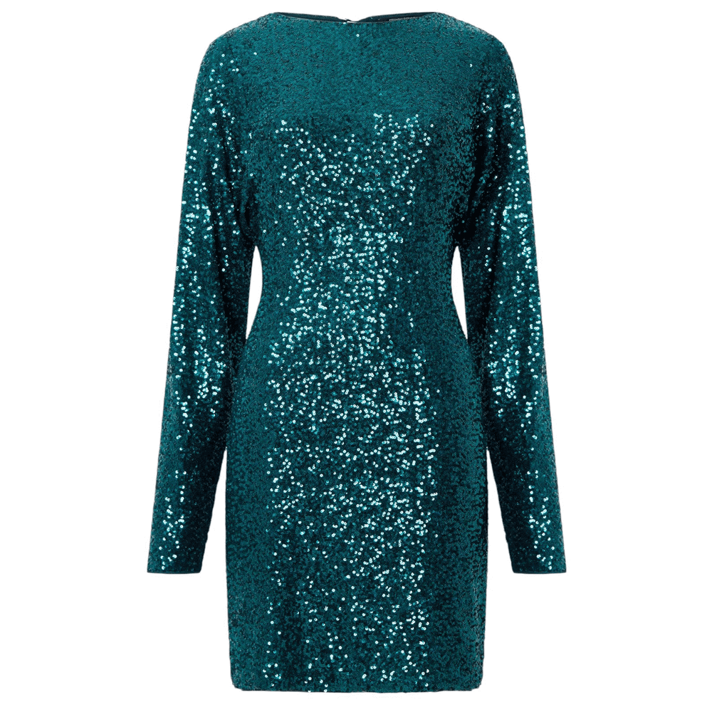 French Connection Elena Sequin Bow Back Mini Dress